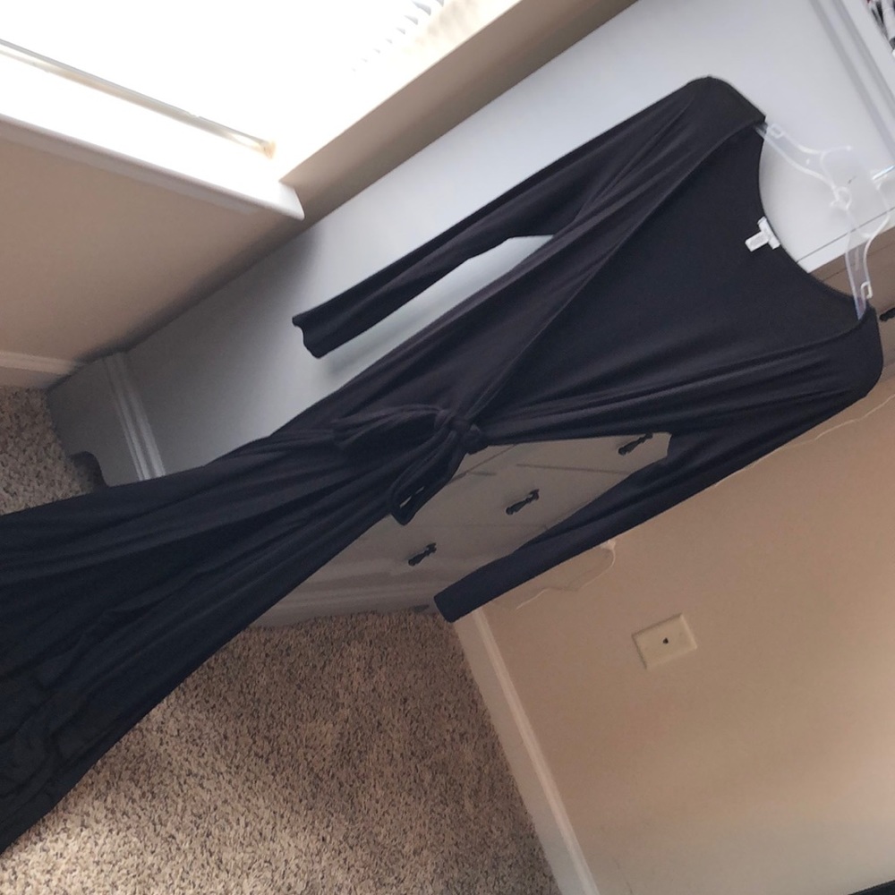 Maxi full wrap knit dress